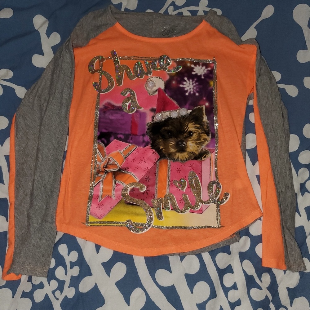 Justice long sleeve holiday shirt